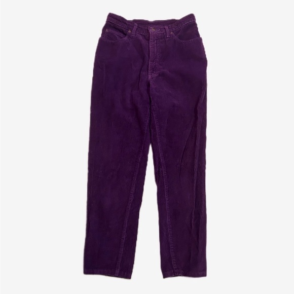 Dark Purple Corduroy Men Pants - Picture 1 of 9